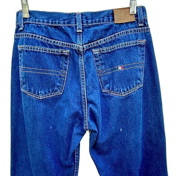Tommy Hilfiger Women's Size 29 Blue Dark Wash Straight Leg Denim Jeans - Picture 6 of 8